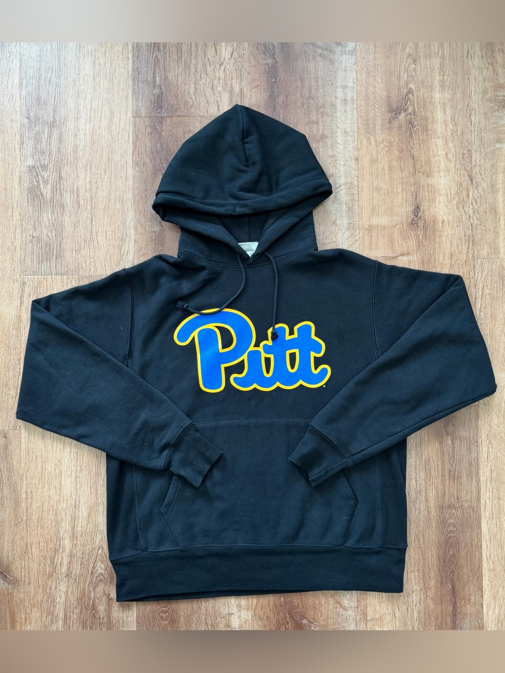 Champion Reverse Weave Pitt University of Pittsburgh Hoodie Black Size Medium